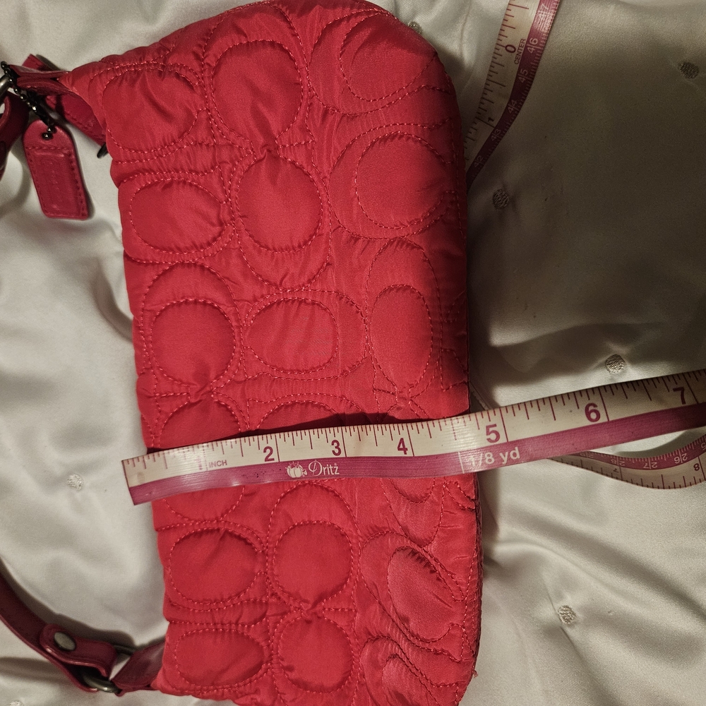 Y2K Coach Pink Quilted Puffer Shoulder Bag - Picture 8 of 9